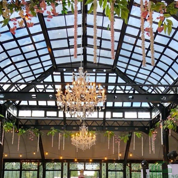 Large Steel Structure Glass Wedding Greenhouse
